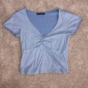 Brandy Melville blue flower crop top